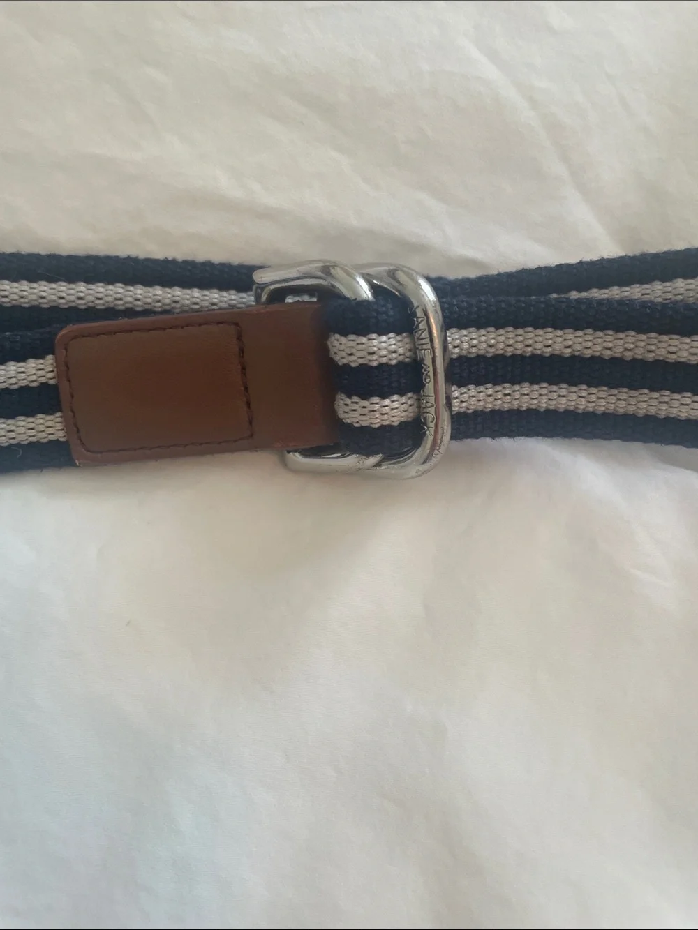 Janie and Jack Striped Navy and White Boy’s Belt Size 4 to 5